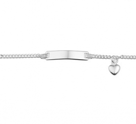 Gourmet Graveer Armband met Hart Bedel 11-13cm