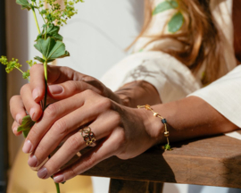 Excellent Jewelry Geelgouden Ring met Opengewerkte Rondjes