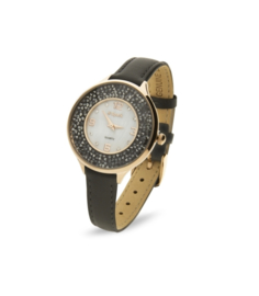 Oriso Horloge Met Zwart Lederen Horlogeband van Spark