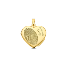 Gouden Medaillon Hart met Beschermengel van Names4ever