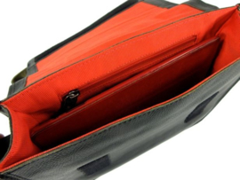 Orange Fire 10’’ Horizontale Tablet Tas van Zwart Leder OF 167 Zwart, Black