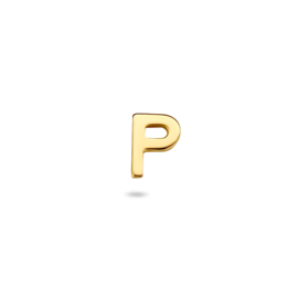 14K Gouden Oorknop Letter P