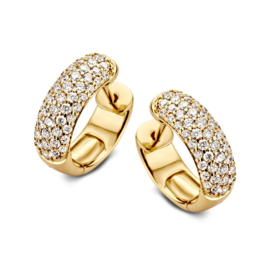 Excellent Jewelry Luxe Gouden Oorringen met 0,96crt. Diamanten