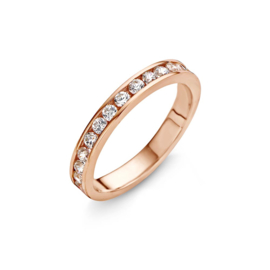 New Bling Slanke Roségoudkleurige Ring met Zirkonia’s