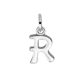Gepolijste Zilveren Letter Bedel – R