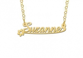 Names4ever Suzanne Stijl Kinder Naamketting van Goud GNK34