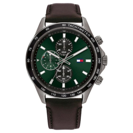 Tommy Hilfiger Horloge Miles - Leer TH1792017