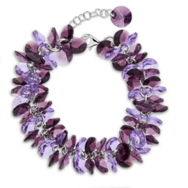 Spark FrouFrou Armband met Iris, Violet en Amethist Glaskristallen Glaskristallen