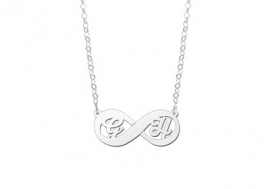 Names4ever Infinity Initialen Hanger van Zilver