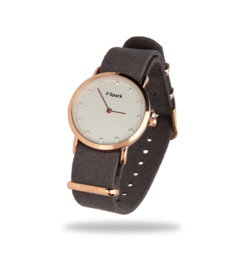 Sencillo Horloge met Grijze Horlogeband van Spark Jewelry