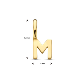 14K Geelgouden Hanger met Letter M