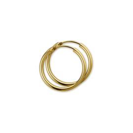 14K Oorringen Ronde Buis 1,8 mm Diameter 20 mm