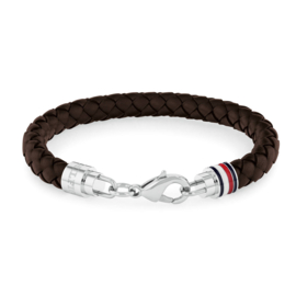 Tommy Hilfiger Bruin Leren Heren Armband TJ2790546