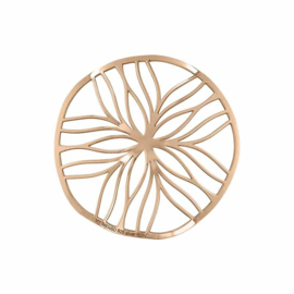 Roségoudkleurige Line Flower 33mm Insignia van MY iMenso