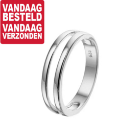 Ring van Gerhodineerd Zilver / Ringmaat 16,5