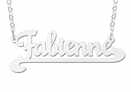 Names4ever Fabienne Stijl Zilveren Naamketting