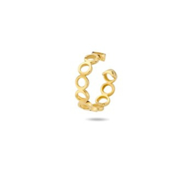 Massief Gouden Rondjes Ear Cuff