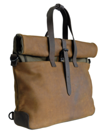 Horizontale Laptop Tas van Bruin Leder IL 1702