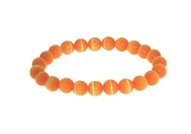 Oranje Kattenoog Charm-bedelarmband AB05 > Names4ever