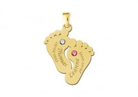 Gouden Voetjes Namen Hanger Names4ever met Namen en Datums