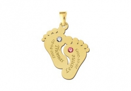 Gouden Voetjes Namen Hanger Names4ever met Namen en Datums