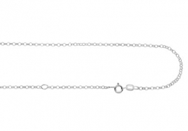 Names4ever Zilveren Ketting Jasseron | Lengte: 38-42cm