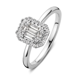 Excellent Jewelry Witgouden Ring met Diamanten