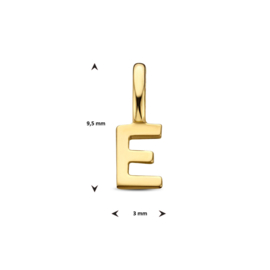 14K Geelgouden Hanger met Letter E | Letterhanger