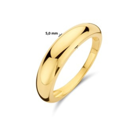 Gouden Dames Ring van echt 14k Goud | op maat gemaakt 16,25 + Handgravenring