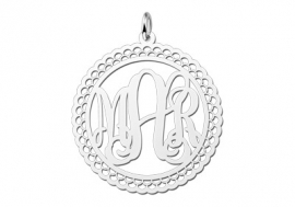 Names4ever Monogram met Sierrand Hanger van Zilver ZMH007