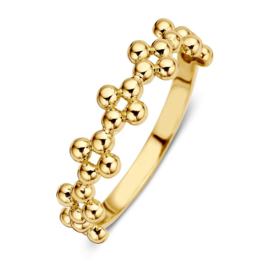 Excellent Jewelry Geelgouden Ring met Bolletjes Decoratie