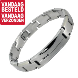 Armband voor Mannen » Steel & Stones Bracelet - Graveer sieraad