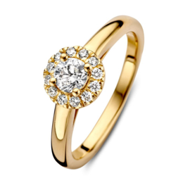 14K Goud Luxe Diamanten 0.45 crt. Verlovingsring