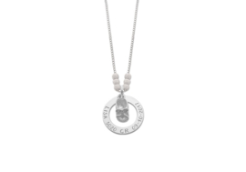 Mama Naamketting van Zilver met Baby Schoentje - Names4ever