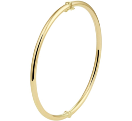 Geelgouden Bangle Armband van 3mm met Zilveren Kern