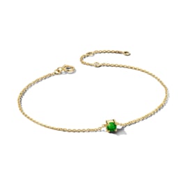 Gouden Armband met Geboortesteen Smaragd 0.20ct Mei