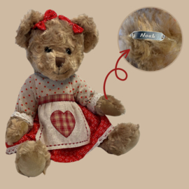 Teddybeer set met Hartjes Outfit voor Tweeling Meisje/Meisje