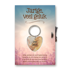 Gelukshart Cadeaukaart - Jarige, veel geluk