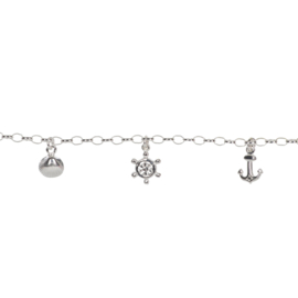 Lilly Zilveren Bedelarmband met Maritieme Bedels voor Kinderen