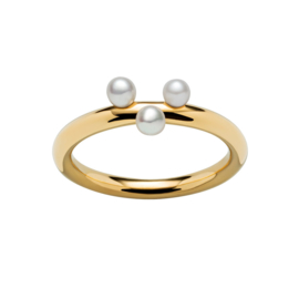 Ring met Drie Zoetwaterparels van M&M / Ringmaat 19,7mm