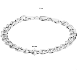 Luxueuze Anker Armband van Gerhodineerd Zilver