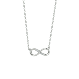 Luxueuze Infinity Teken Hanger van Zilver met Anker Collier