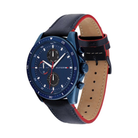 Tommy Hilfiger Horloge voor Heren met Blauw Leer TH1791839