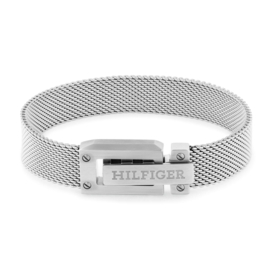 Tommy Hilfiger Zilverkleurige Mesh Heren Armband TJ2790520