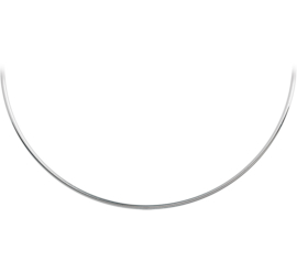 Gepolijst Zilveren Spang Collier / Lengte 42cm