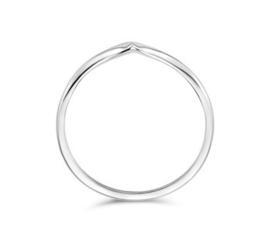 Mooie Zilveren V-vorm Ring