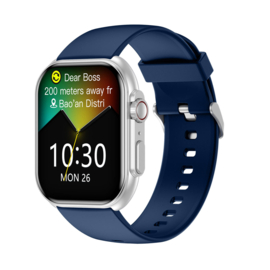 SMARTY SW068A02 Smartwatch Staal Siliconen Blauw