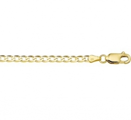 Geslepen Gourmet Schakelarmband van Goud | 19 cm