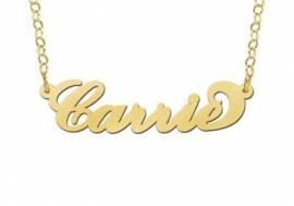 Names4ever Vergulde Carrie Naamketting