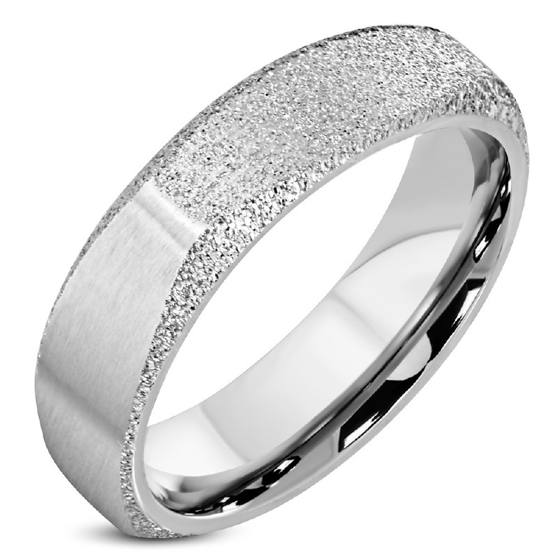 Overdreven Slank pijp Gezandstraalde Stalen Ring (Graveren mogelijk) | Graveer ringen | It's  Beautiful Online Juwelier: Shop online sieraden, horloges en meer